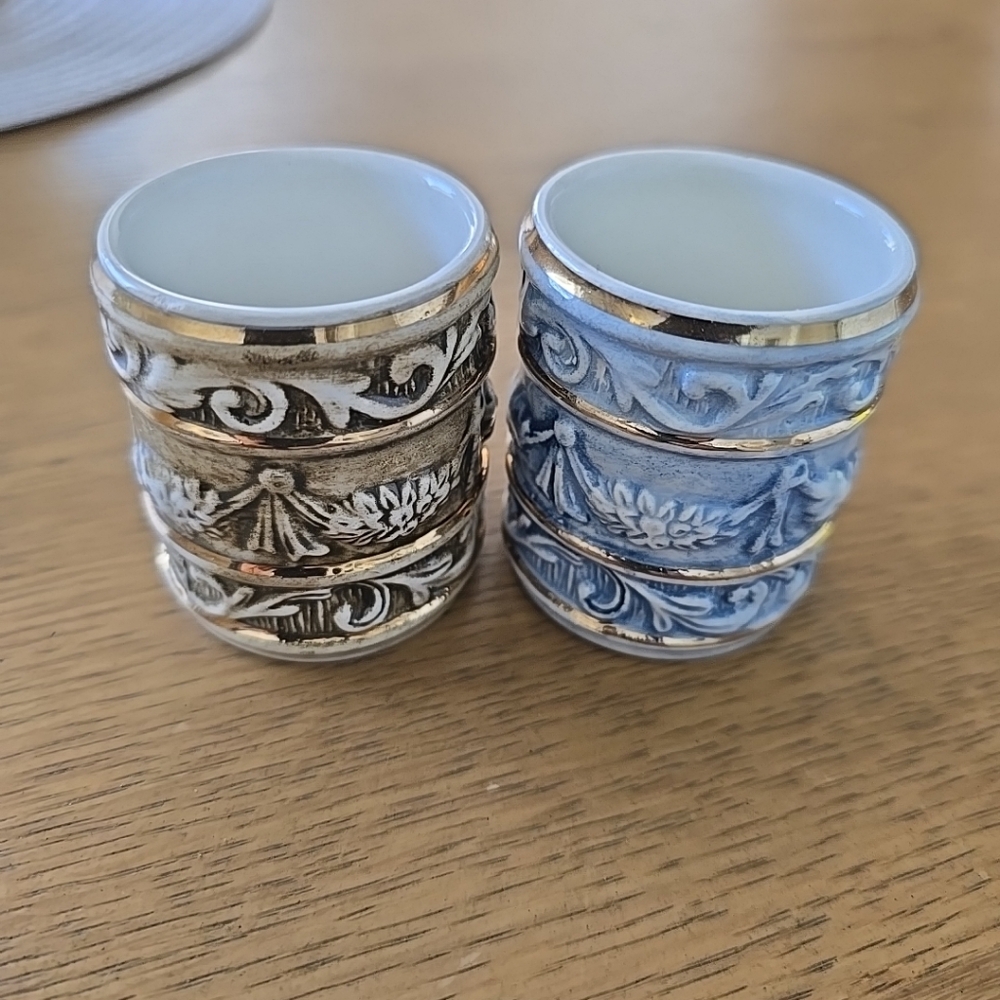 Hand Painted Capodimonte Porcelain Miniature Tea Cups